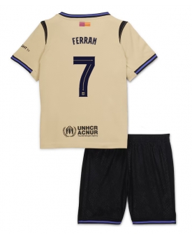 Barcelona Ferran Torres #7 Maglia Gara Trasferta Repliche 2025-26 Bambino Maniche Corte